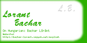 lorant bachar business card